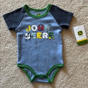 John Deere Blue and Green Bodysuit for Kids 3-6 month NEW